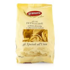 Granoro Fettuccine mit Ei, breite Bandnudelnester, No.118, 500 g