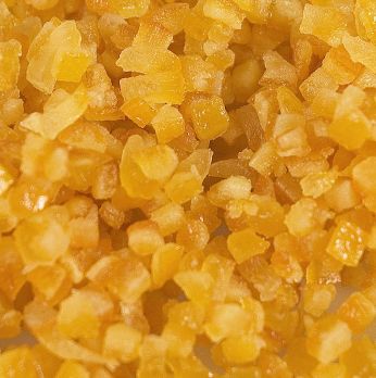 Orangeat, kandierte Orangenschale, fein gewürfelt, 3mm, 1 kg