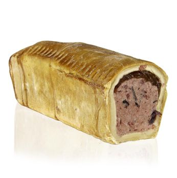Pâté vom Hirsch, Farce vom Hirsch, mit Stücken und Nüssen, TK, 500 g