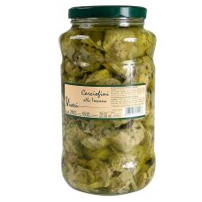 Eingelegte Artischocken, geviertelt - alla Toscana, mit Kräutern, 2,8 kg