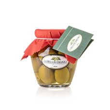 Grüne Riesen-Oliven, mit Kern, Bella di Cerignola, in Lake, 300 g