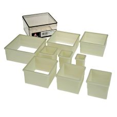 deBUYER Ausstecher, Quadrat, Kunststoff, ø1,8/2,5/3,5/4,5/,5,5/6,5/7,5/8,5/9,5cm, 9 tlg.