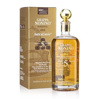 Grappa Riserva Antica Cuvée, holzfassgereifter Grappa, 43% vol., Nonino, 700 ml