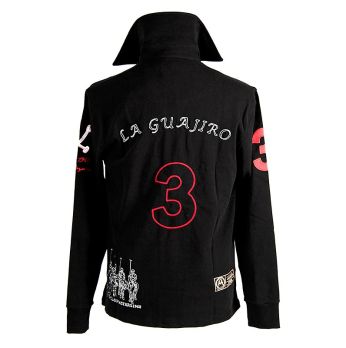 EDITION BOS FOOD Polo-Shirt La Guajiro, Langarm, schwarz/rot, Herren Gr. S, 1 St