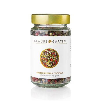 Gewürzgarten Bunter Pfeffer Cocktail (weiß, schwarz, grün, rosa), ganz, 100 g
