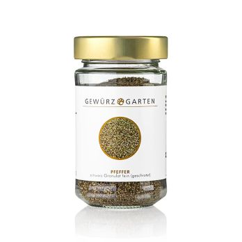 Gewürzgarten Pfeffer, schwarz, fein geschrotet, 100 g