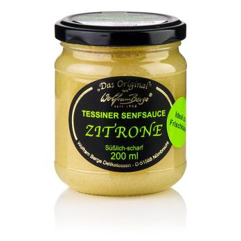 Original Tessiner Zitronen-Senf-Sauce, Wolfram Berge, 200 ml