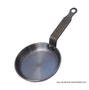 deBUYER Mineral B Element Eisenpfanne für Blinis ø 12cm, 2,5cm hoch, 1 St