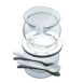 Desietra Kaviarglasschale (Bowle) mit Edelstahl Untersetzer und 2 Löffel, 5 tlg.