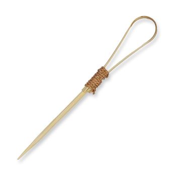 Holz-Spieße, Lasso, gebundener Loop, 7cm, 100 St