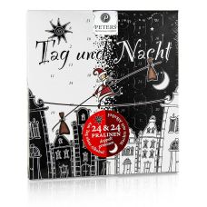 Adventskalender Tag & Nacht, 48 Türchen, mit Alkohol, Peters, 275 g