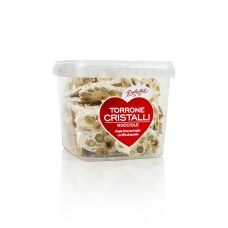 Italienische Torrone Cristalli - Haselnuss, gebrochen, hart, 250 g