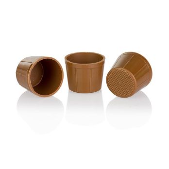 Rahm-Chübeli - große Sahne Töpfchen, Edelvollmilch, ø 30mm, 28mm h, Läderach, 2,016 kg, 336 St