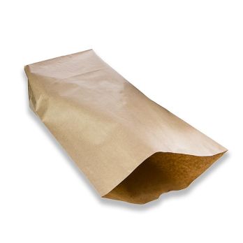 Kreuzbodenbeutel, Papier, braun, 44x28x1cm, 250 St
