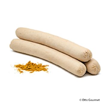 Kalbscurrywurst, gebrüht, fein, ohne Darm, Otto Gourmet, TK, 360 g, 3 x 120g
