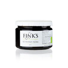 Schwarze Walnüsse (ganz) in kräftigem Sirup, Finks Delikatessen, BIO, 270 g