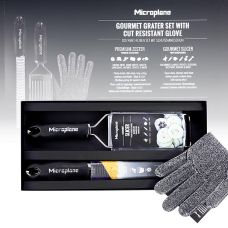 Microplane Geschenkset Gourmet-Set, Zester Reibe +Hobel +Handschuh, 3 St