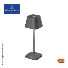 Tischleuchte Neapel MICRO, mit Akku, 20x6,5x6,5cm, Alu, anthrazit (97011), 1 St