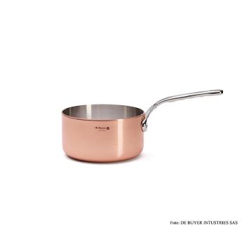 Inocuivre Stiel Kasserolle, Kupfer, gerade, ø 18cm, de Buyer (6406.18), 1 St