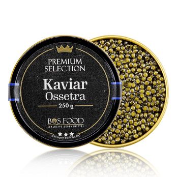 BOS FOOD Premium Selection - Ossetra (gueldenstaedtii), Aquakultur, ohne Konservierungsmittel, China, 250 g
