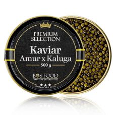 BOS FOOD Premium Selection - Kreuzung Amur x Kaluga, Aquakultur, ohne Konservierungsmittel, 500 g