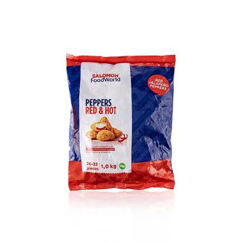 Cream Cheese Chili Peppers, panierte rote Jalapeno mit Frischkäse, TK, 1 kg, ca.30 St