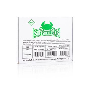 Soft Shell Mangroven Krabben, Uogashi, TK, 1 kg, ca.14 St