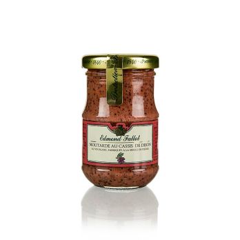 Fallot - Dijon Senf, grob, mit schwarzen Johannisbeeren & Cassislikör, 100 ml