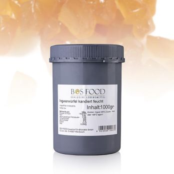 Ingwerwürfel, kandiert, feucht, 1 kg