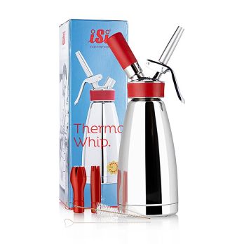 Espuma - Sprayer, iSi Thermo Whip Plus, komplett, Edelstahl poliert, 500 ml, rot, 1 St