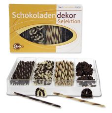 Schoko Dekorsortiment  - Selektion 2, 4 Sorten Cigarillos & Fächer, 260 g, ca.90 St