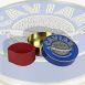 Kaviardose - dunkelblau, mit Verschluss-Gummi, ø 15,5cm, für 1000g Kaviar, 1 St