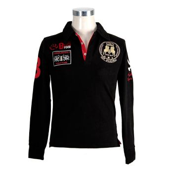 BOS FOOD EDITION Polo-Shirt La Guajiro, Langarm, schwarz/rot, Damen Gr. XL, 1 St