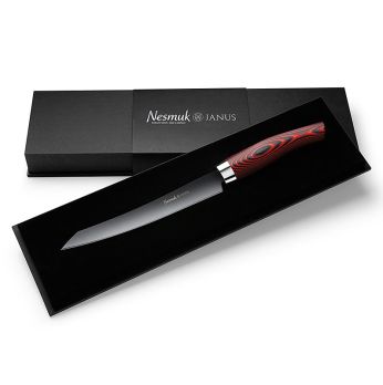 Nesmuk Janus 5.0 Slicer, 160mm, Edelstahlzwinge, Griff Micarta rot, 1 St