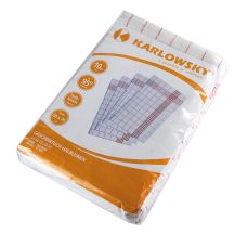 Geschirrtuch Rot/Weiß, 50x70cm, Halbleinen, 10er-Pack,  Karlowsky, 10 St