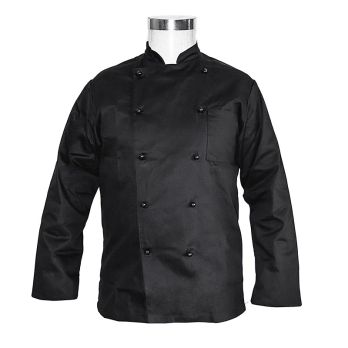 Kochjacke Basic, schwarz, Gr. L, inkl. 10 Knöpfe, Karlowsky, 1 St