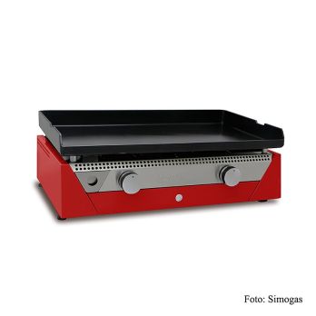 Plancha Bräter Gas, Rainbow Rot, Garfläche 71x41cm, 6,6KW, 1 St