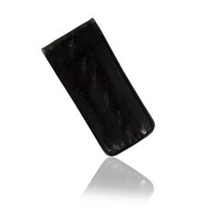 Kaviarlöffeletui, Stör-/Rinderleder, schwarz, 15x7cm, 1 St