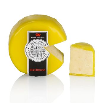 Snowdonia - Beechwood Smoked, geräucherter Cheddarkäse, gelber Wachs, 200 g
