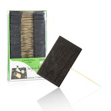 Holz-Spieße, mit Schiefertafel, 6,3x3,8cm, 100 St