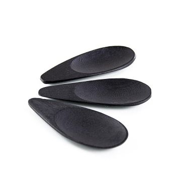 Mehrweg Bambusschale in Löffelform, schwarz, 10x3,8cm, spülmaschinengeeignet, 25 St