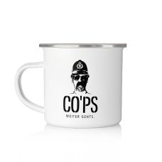 Cops Metallbecher Knast Tasse mit Logo, 1 St