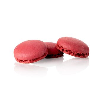 Macarons Hälften Rote Johannissbeere, ungefüllt, ca.Ø 3,5cm (70238), 1,34 kg, 384 St