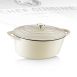 Bräter Oval, mit Deckel, beige, Gusseisen/Emaille, Chef Cuisine, 1 St