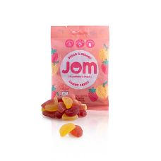 JOM - Strawberry & Peach Gummy Candy, vegan, BIO, 70 g