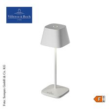 Tischleuchte Neapel MICRO, mit Akku, 20x6,5x6,5cm, Alu, weiß (97010), 1 St