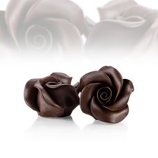 Rose, dunkel, aus Schokolade, Dobla (77491), 300 g, 15 St