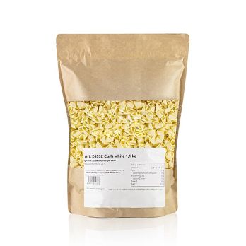 Schoko-Garnierraspel Blüte Weiß (Curls white), 1,1 kg