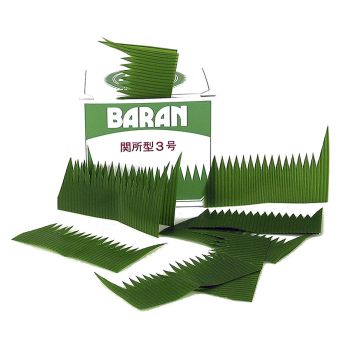 Sushi-Dekoration - Baran, zugeschnittene grüne Blätter, Kunststoff, 1.000 St