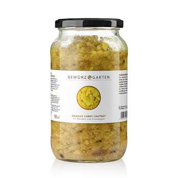 Gewürzgarten Ananas Curry Chutney, mit Mandeln, Holunderblüte und Zitronengras, 900 ml